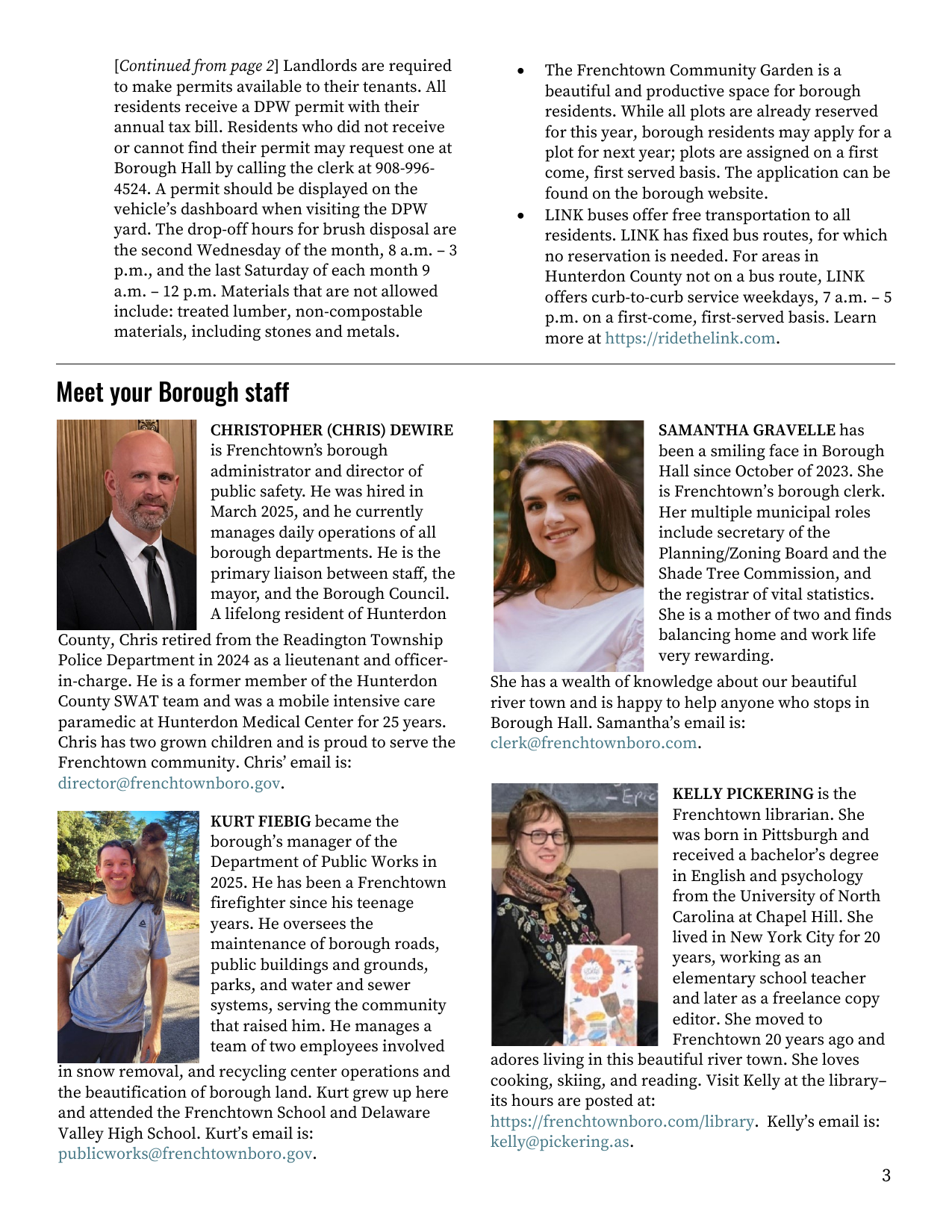Newsletter Third Page