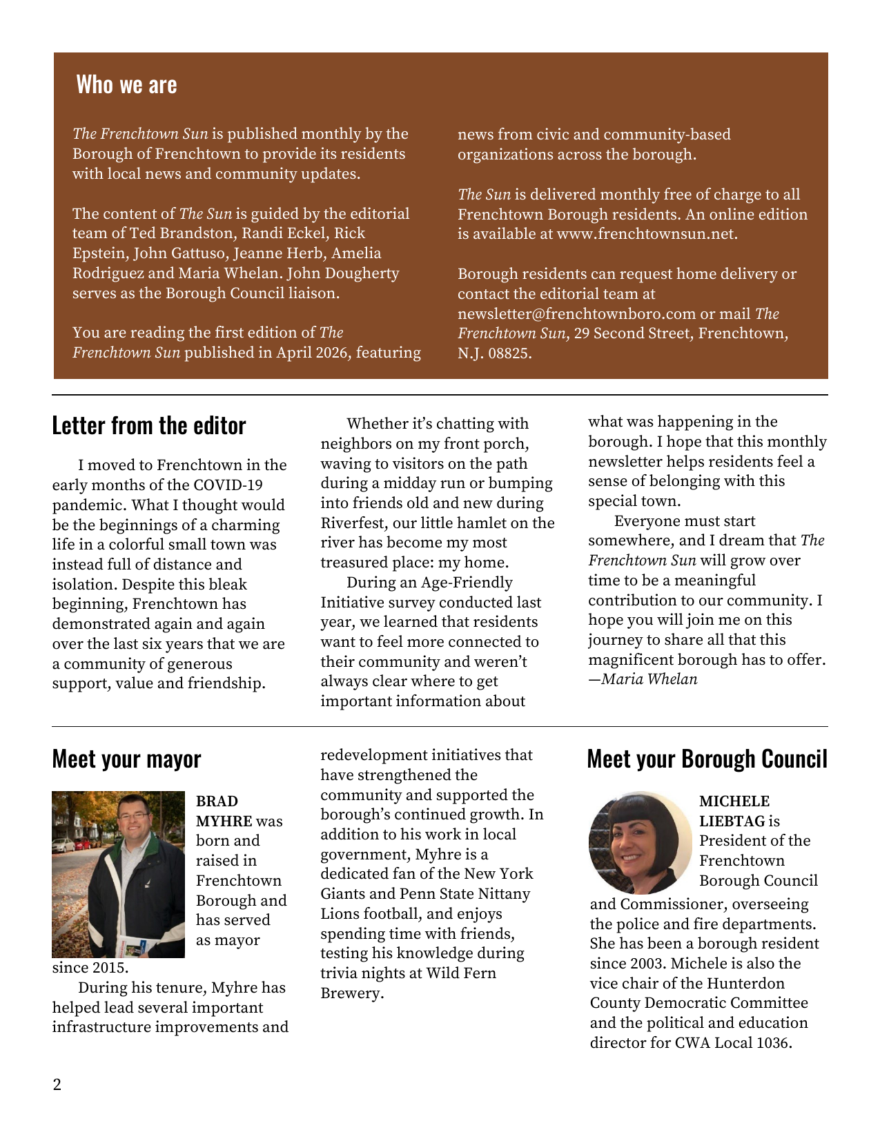 Newsletter Second Page